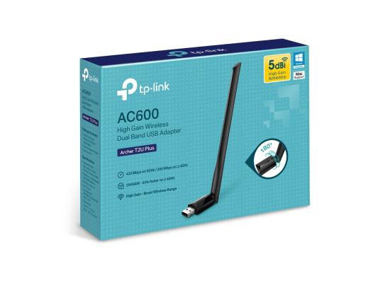 TP-Link Archer T2U Plus AC600 High Gain Wireless Dual Band USB Adapter